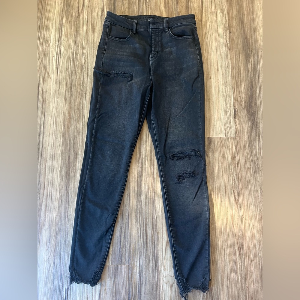 American Eagle Outfitters Black Distressed Skinny Jeans